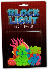 Neon Skulls Black Light Reactive Wall Decorations