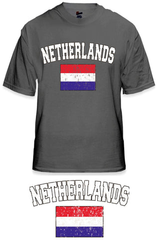 Netherlands Vintage Flag International Mens T-Shirt