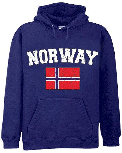 Norway Vintage Flag International Hoodie