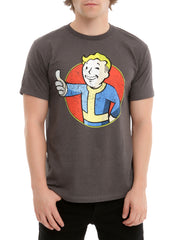 Official Distressed Vault Boy Fallout Mens T-shirt