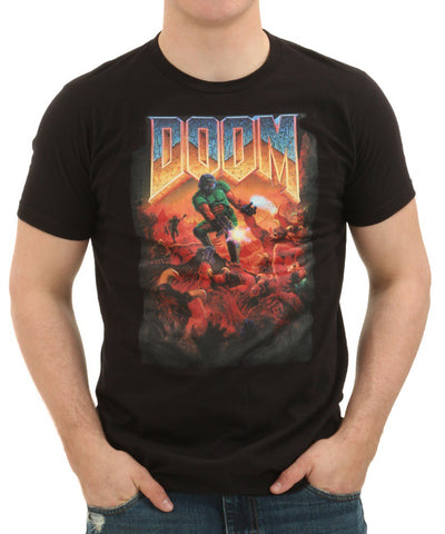 Official Doom Original Cover Mens T-shirt