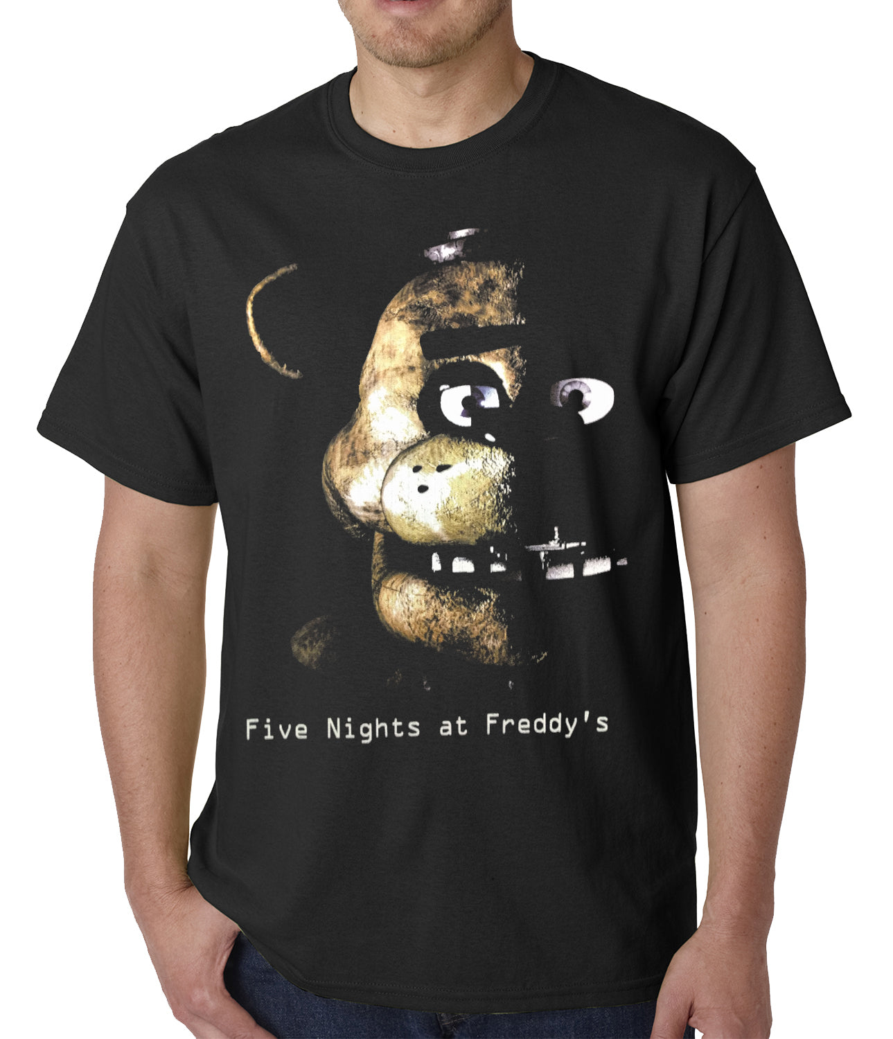 Official Five Nights at Freddy's Logo Mens T-Shirt (Black)