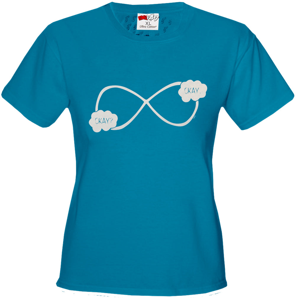 "Okay? Okay." John Green Quote The Fault in Our Stars Infinity Symbol Girl's T-Shirt