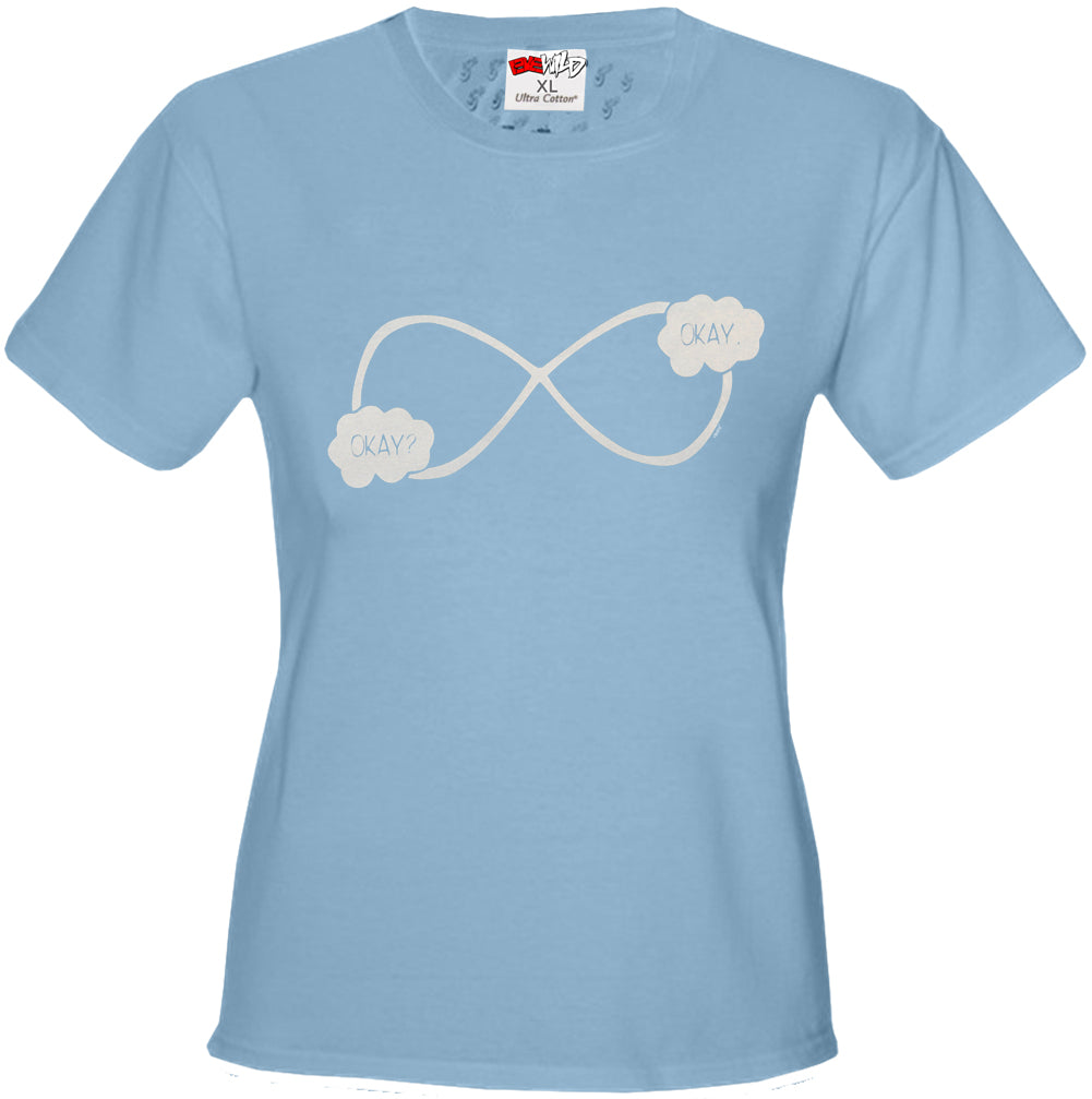 "Okay? Okay." John Green Quote The Fault in Our Stars Infinity Symbol Girl's T-Shirt