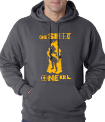 One Shot One Kill Sniper Adult Hoodie