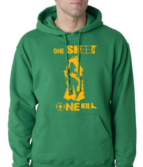 One Shot One Kill Sniper Adult Hoodie