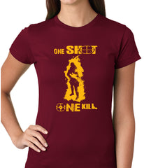 One Shot One Kill Sniper Ladies T-shirt