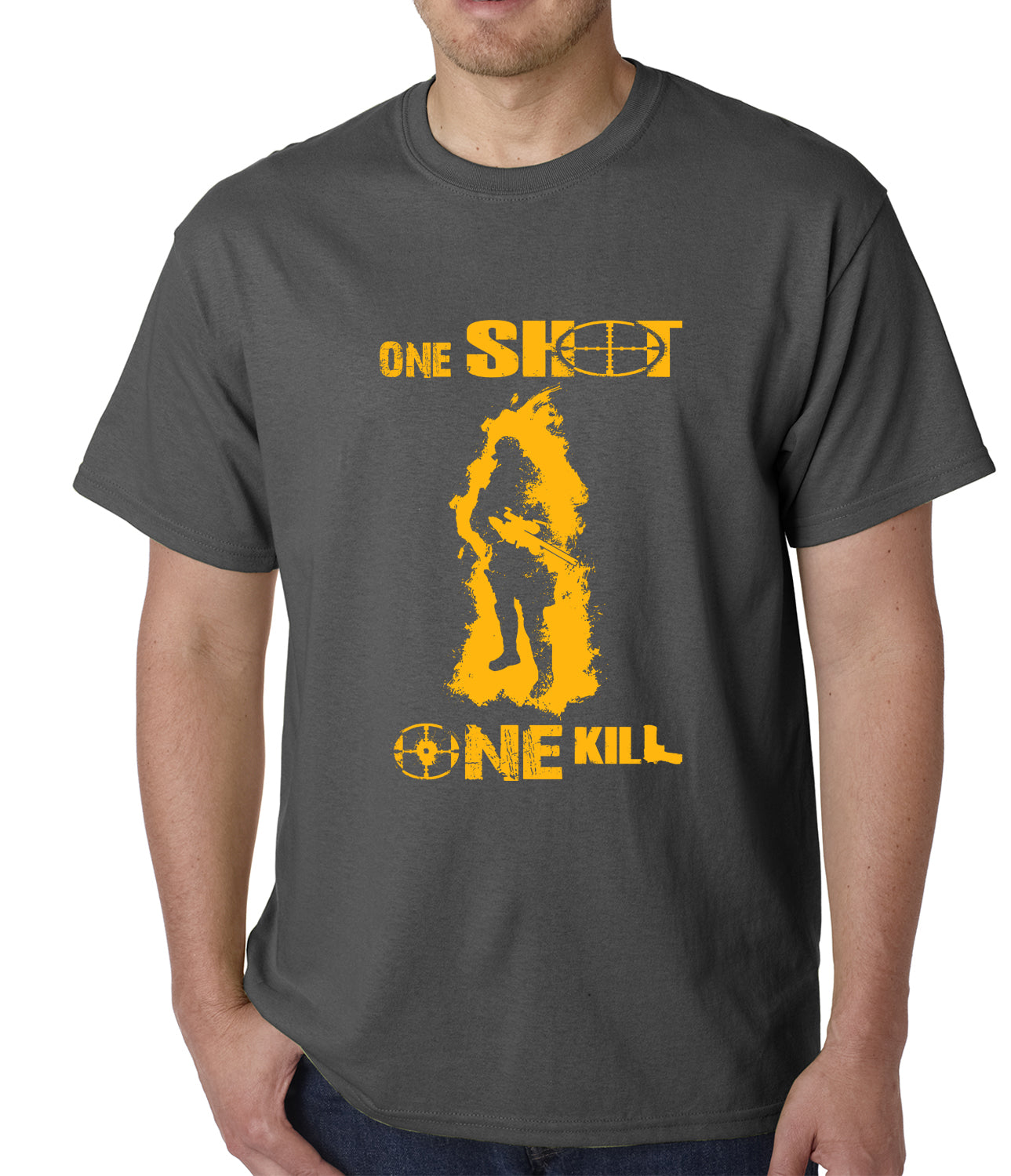 One Shot One Kill Sniper Mens T-shirt