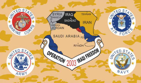 Operation Iraqi Freedom 3' x 5' Flag