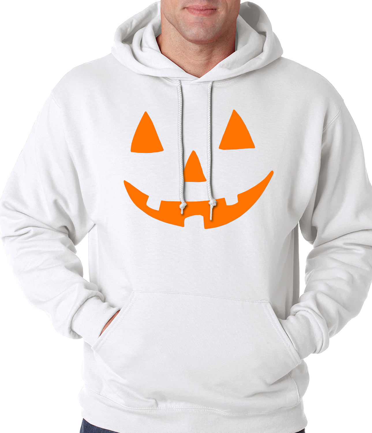 Halloween Hoodie - Orange Jack O' Lantern Adult Hoodie
