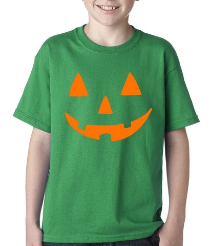 Halloween Tshirt - Orange Jack O' Lantern Kids T-shirt