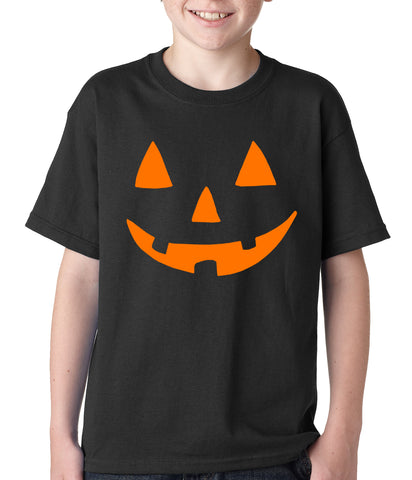 Halloween Tshirt - Orange Jack O' Lantern Kids T-shirt