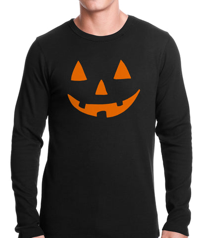 Halloween Shirt - Orange Jack O' Lantern Thermal Shirt