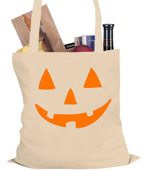 Orange Jack O' Lantern Tote Bag –