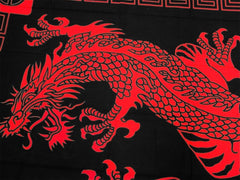 Oriental Twin Dragon Tapestry