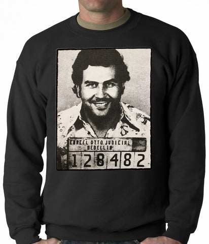 Pablo Escobar Smiling Mug Shot Adult Crewneck