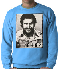 Pablo Escobar Smiling Mug Shot Adult Crewneck