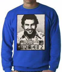 Pablo Escobar Smiling Mug Shot Adult Crewneck