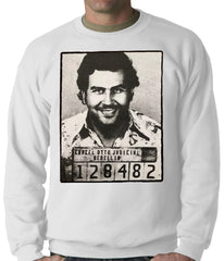 Pablo Escobar Smiling Mug Shot Adult Crewneck