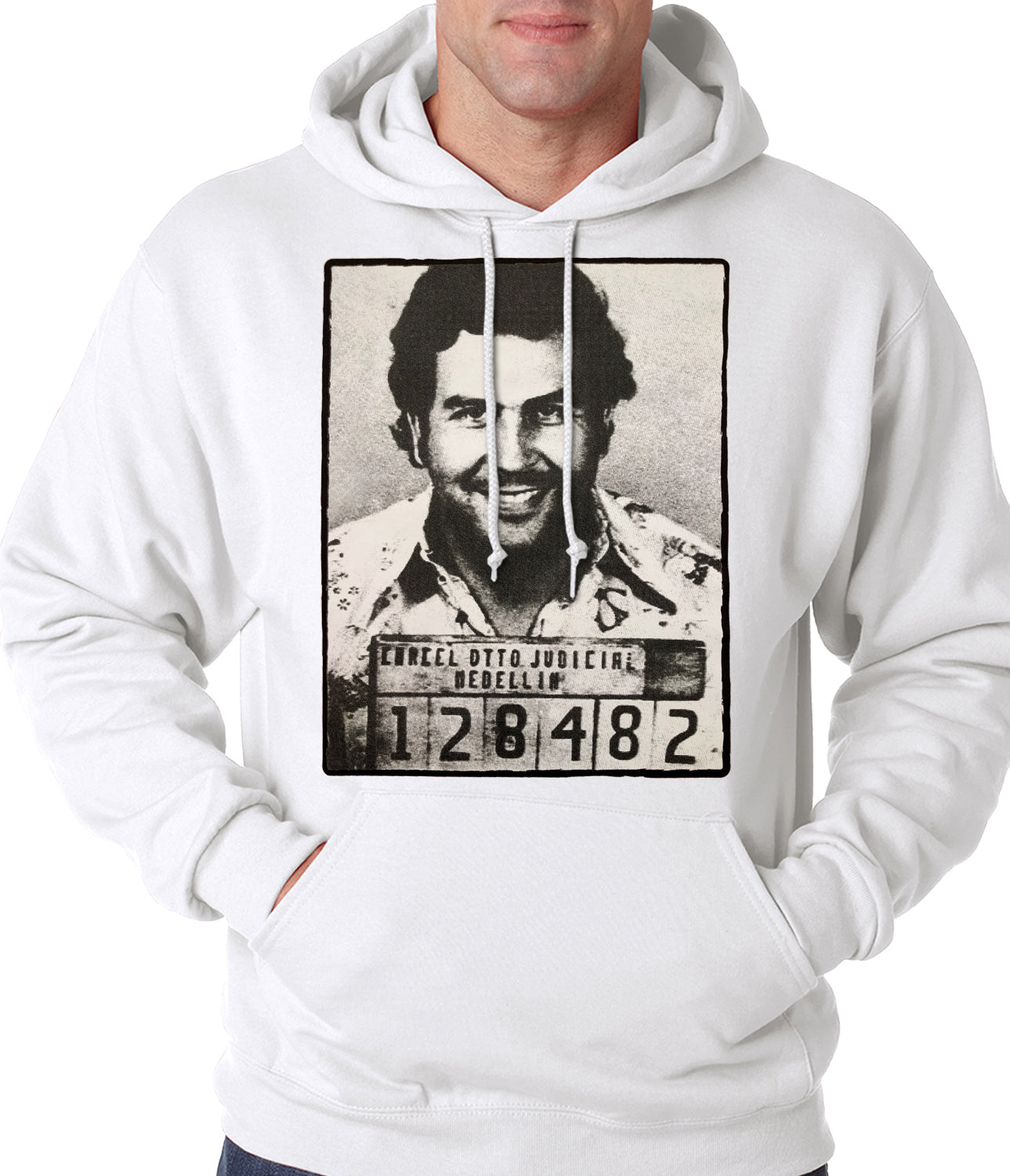 Pablo Escobar Smiling Mug Shot Adult Hoodie