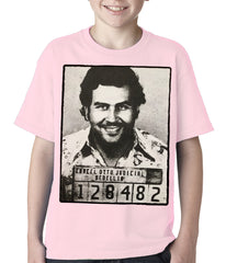 Pablo Escobar Smiling Mug Shot Kids T-shirt