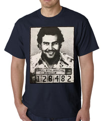 Pablo Escobar Smiling Mug Shot Mens T-shirt