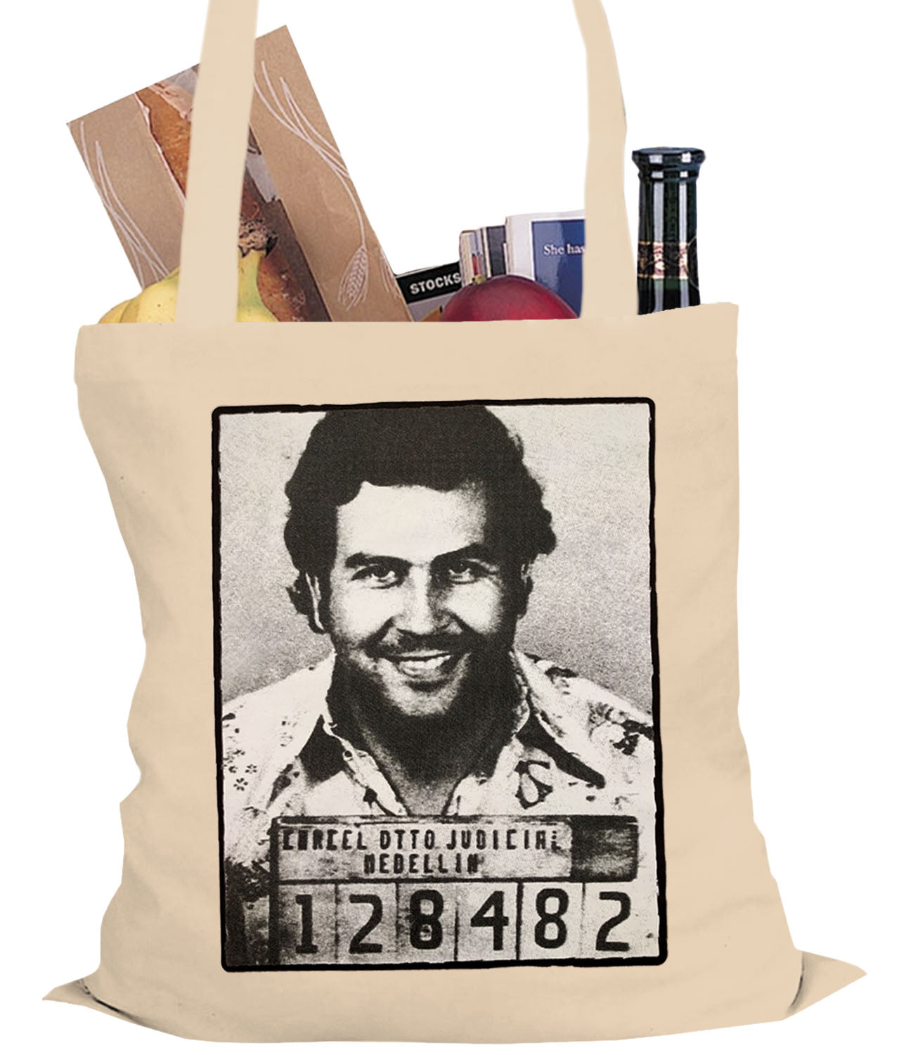 Pablo Escobar Smiling Mug Shot Tote Bag