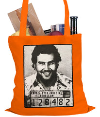 Pablo Escobar Smiling Mug Shot Tote Bag