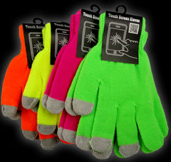 Pair of Neon Texting Gloves