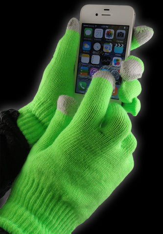 Pair of Neon Texting Gloves