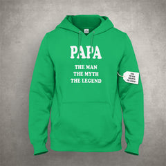 Papa - The Man, The Myth, The Legend Fathers Day Adult Hoodie