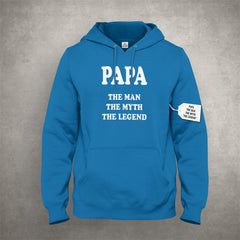 Papa - The Man, The Myth, The Legend Fathers Day Adult Hoodie