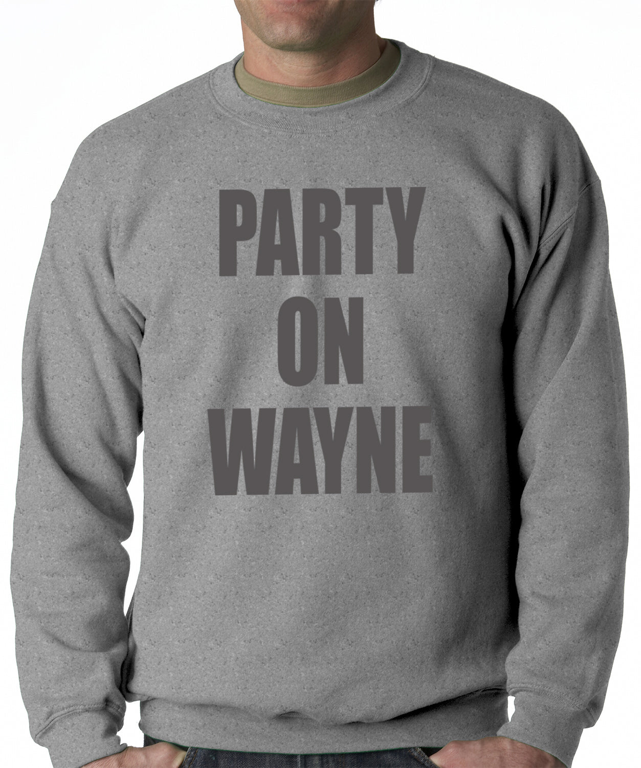 Party On Wayne Adult Crewneck