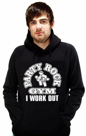Party Rock Gym I Work Out Adult Hoodie –