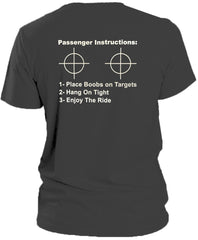 Passenger Instructions Mens T-Shirt (Back Print)