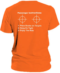 Passenger Instructions Mens T-Shirt (Back Print)