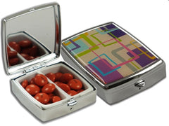 Pill Box - Fun Shapes Mirror Compartment Pill Box