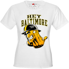 Hey Baltimore - Pittsburgh guy with Middle Finger Girls T-shirt