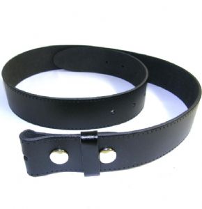 Plain Black Leather Belt for use with any Belt Buckle