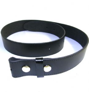 Plain Black Leather Belt for use with any Belt Buckle –