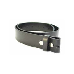 Plain Black Leather Belt for use with any Belt Buckle