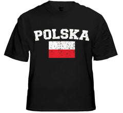 Poland "Polska" Vintage Flag International Mens T-Shirt