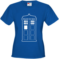 Police Box Phone Booth Tardis Girl's T-Shirt