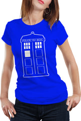 Police Box Phone Booth Tardis Girl's T-Shirt