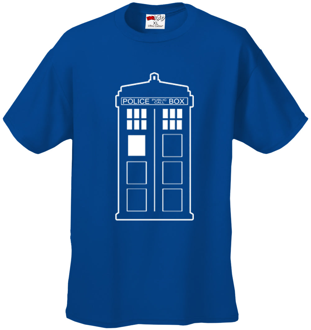 Police Box Phone Booth TARDIS Men's T-Shirt