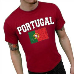 Portugal Vintage Flag International Mens T-Shirt