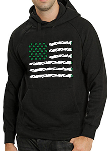 Pot American Flag Adult Hoodie