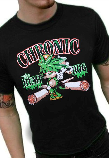 Pot Head Gamer Tees - Chronic the Hemp Hog T-Shirt