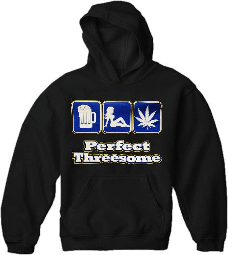 Pot Head & Stoner Sweatshirts - The Perfect Threesome Hoodie
