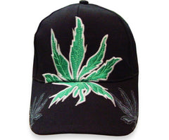 Pot Leaf Baseball Hat (Black)
